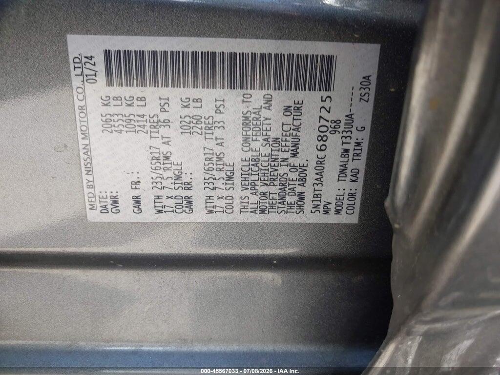 5N1BT3AA0RC680725 2024 NISSAN ROGUE photo no. 9