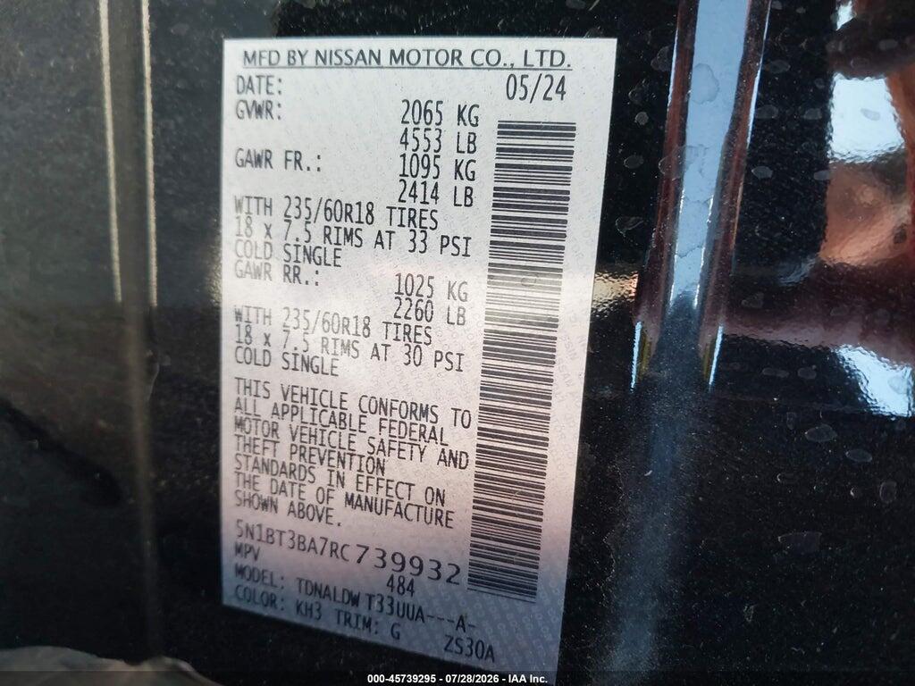 5N1BT3BA7RC739932 2024 NISSAN ROGUE photo no. 9