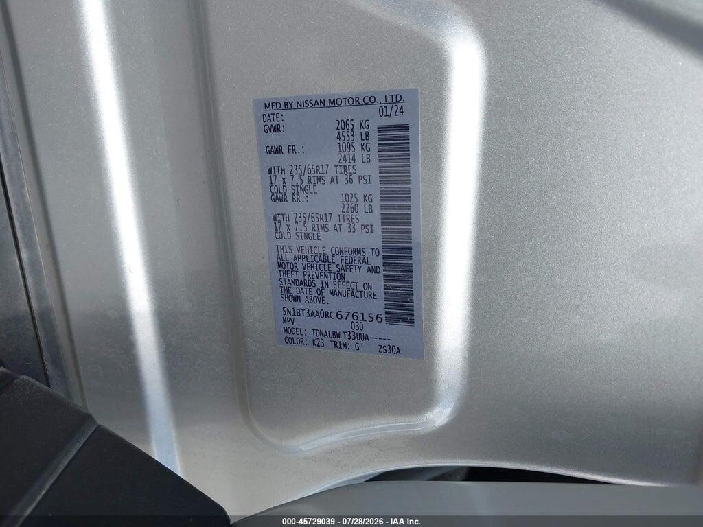 5N1BT3AA0RC676156 2024 NISSAN ROGUE photo no. 9