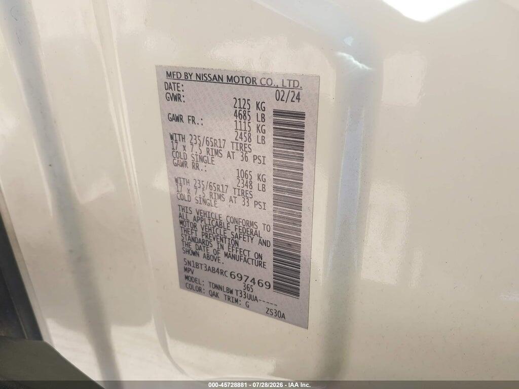 5N1BT3AB4RC697469 2024 NISSAN ROGUE photo no. 9