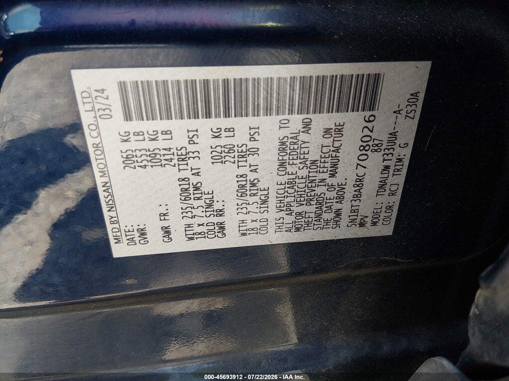 5N1BT3BA8RC708026 2024 NISSAN ROGUE photo no. 9