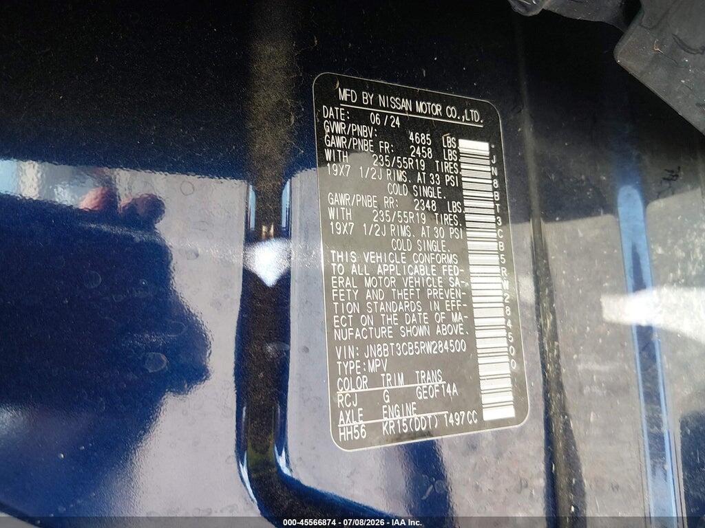 JN8BT3CB5RW284500 2024 NISSAN ROGUE photo no. 9