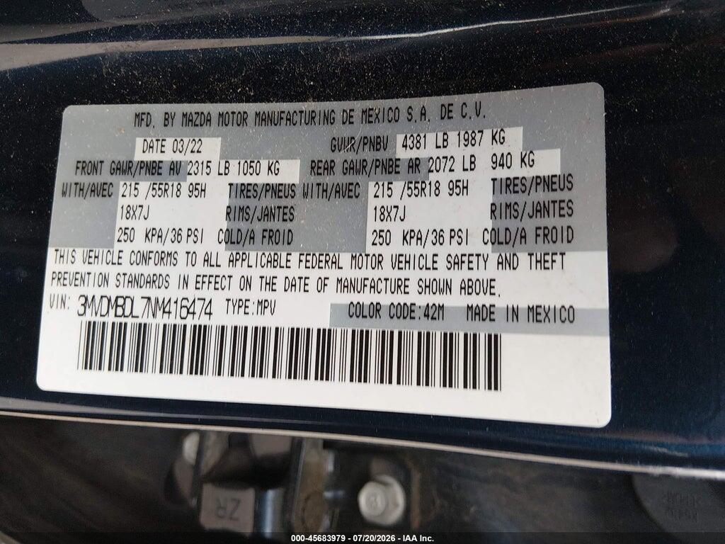 3MVDMBDL7NM416474 2022 MAZDA CX-30 photo no. 9
