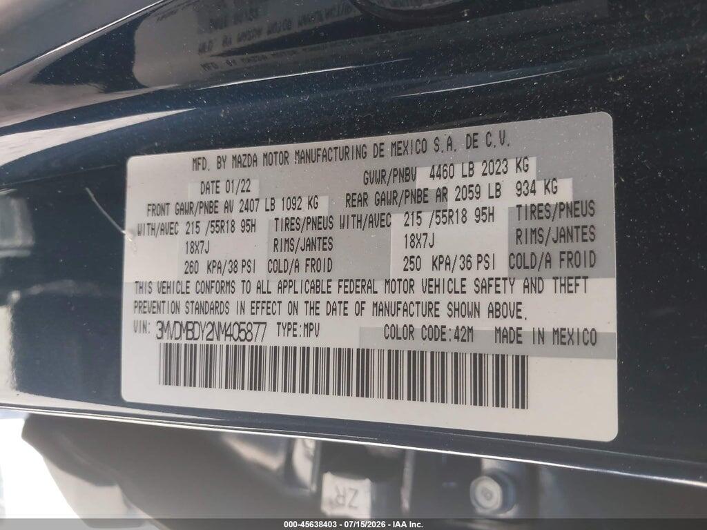 3MVDMBDY2NM405877 2022 MAZDA CX-30 photo no. 9
