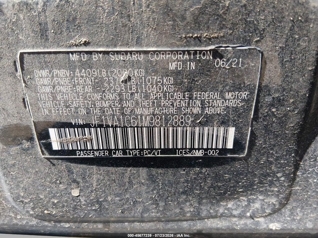 JF1VA1C61M9812889 2021 SUBARU WRX photo no. 9