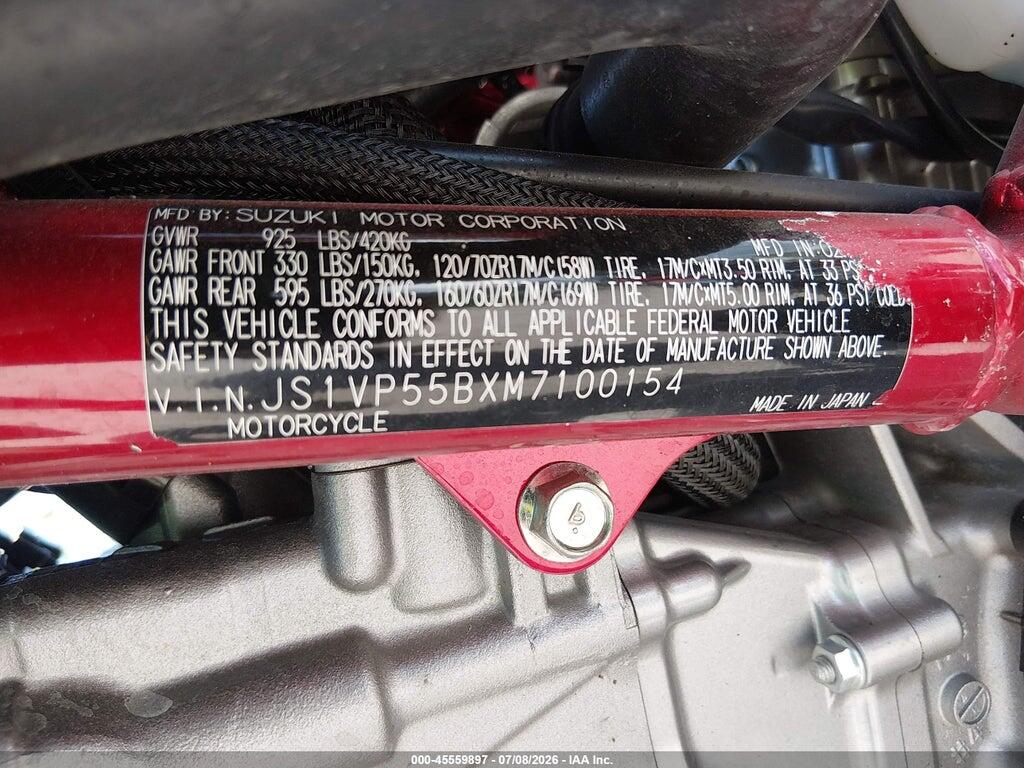 JS1VP55BXM7100154 2021 SUZUKI SV650 photo no. 10