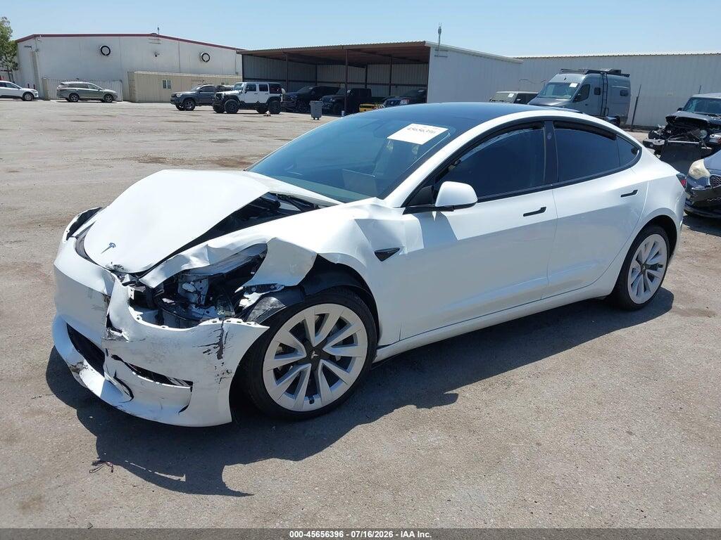 5YJ3E1EA9MF928452 2021 TESLA MODEL 3 photo no. 2