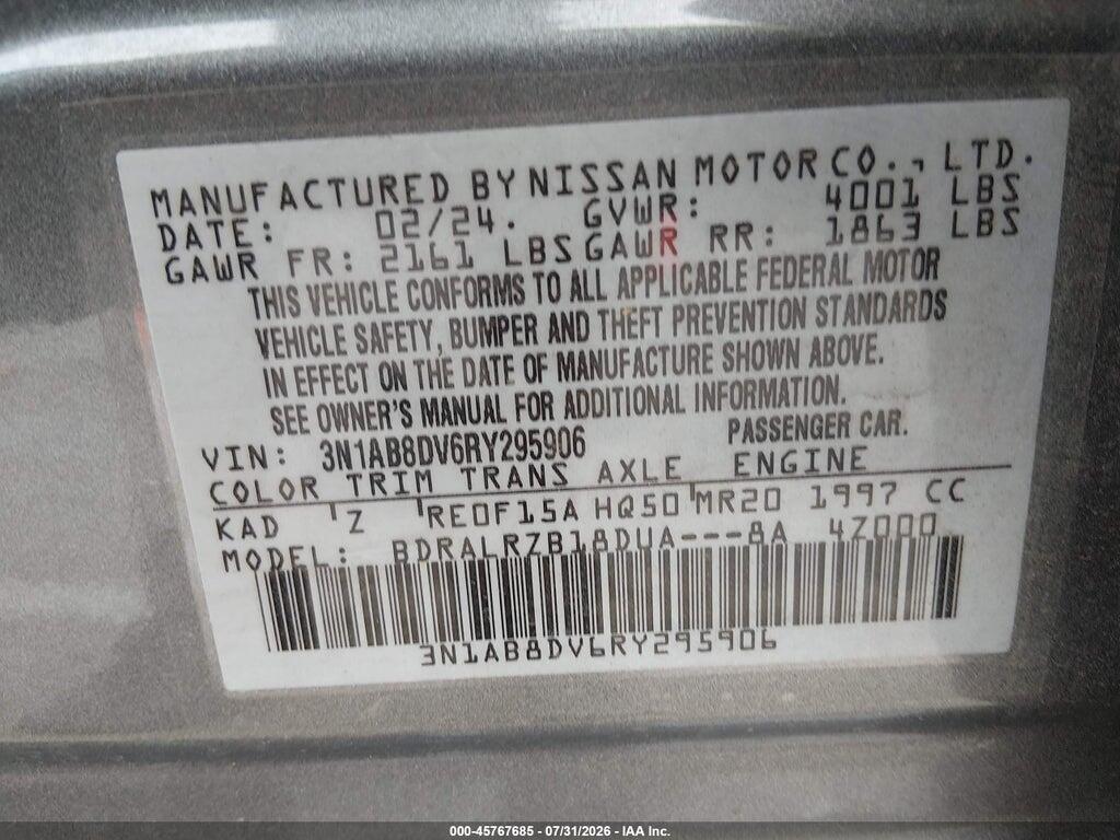 3N1AB8DV6RY295906 2024 NISSAN SENTRA photo no. 9