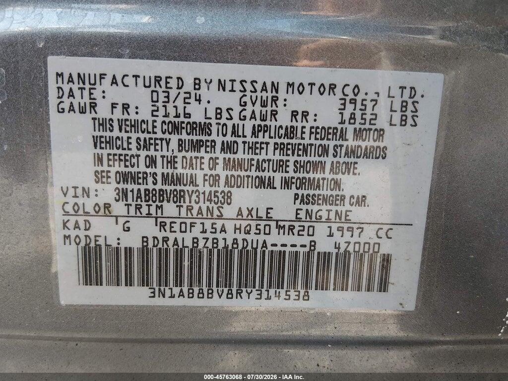 3N1AB8BV8RY314538 2024 NISSAN SENTRA photo no. 9