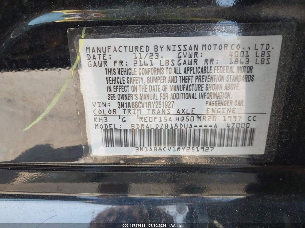3N1AB8CV1RY251927 2024 NISSAN SENTRA photo no. 9