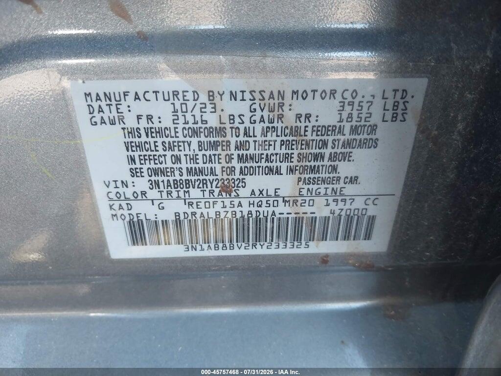 3N1AB8BV2RY233325 2024 NISSAN SENTRA photo no. 9