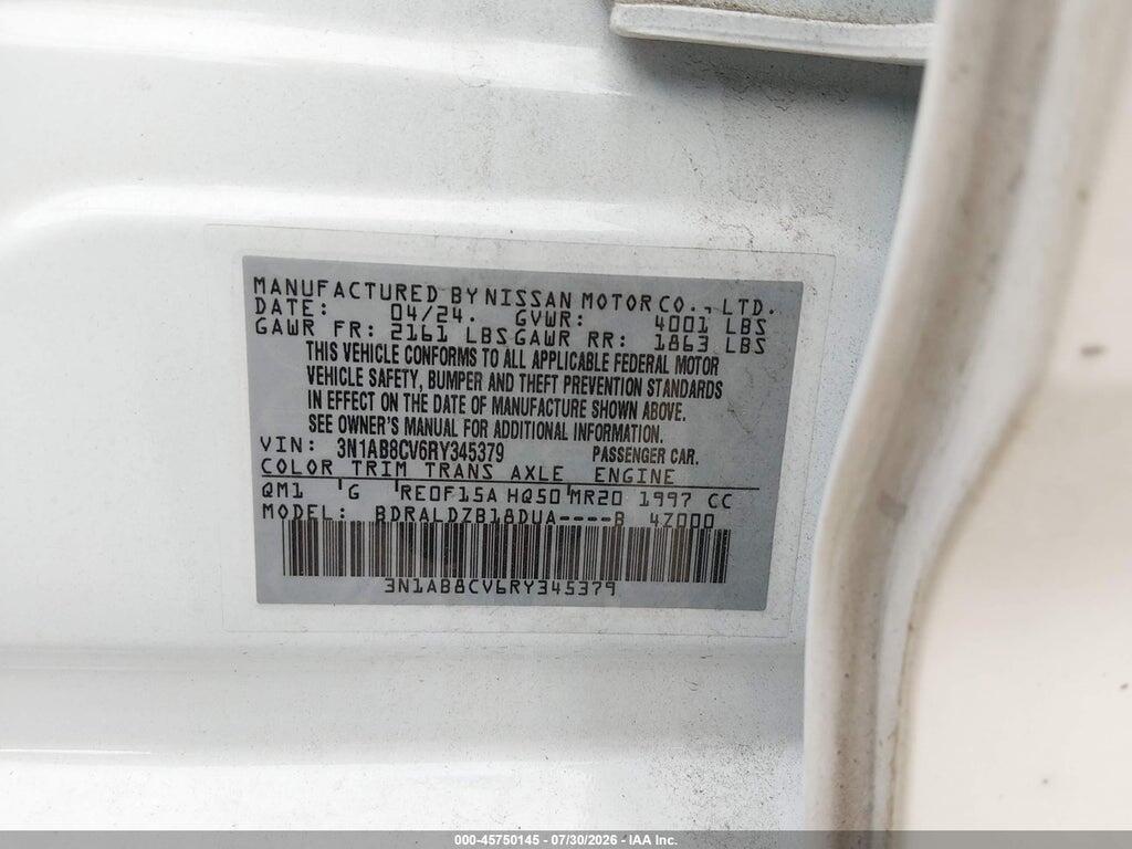 3N1AB8CV6RY345379 2024 NISSAN SENTRA photo no. 9