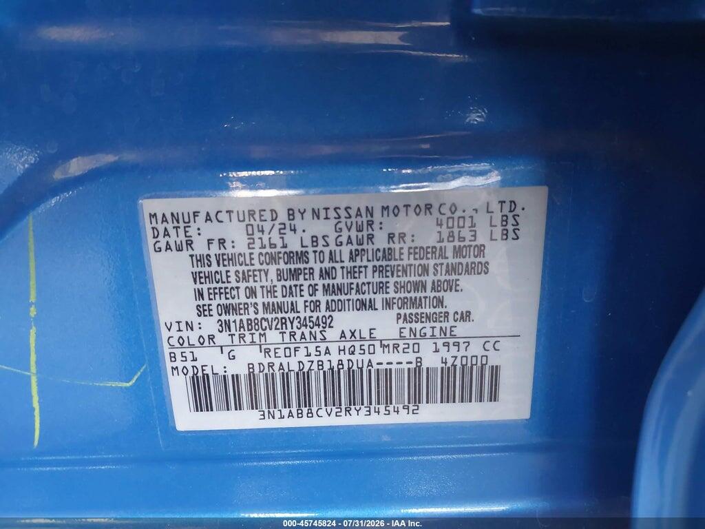 3N1AB8CV2RY345492 2024 NISSAN SENTRA photo no. 9