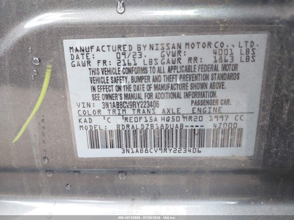3N1AB8CV9RY223406 2024 NISSAN SENTRA photo no. 9