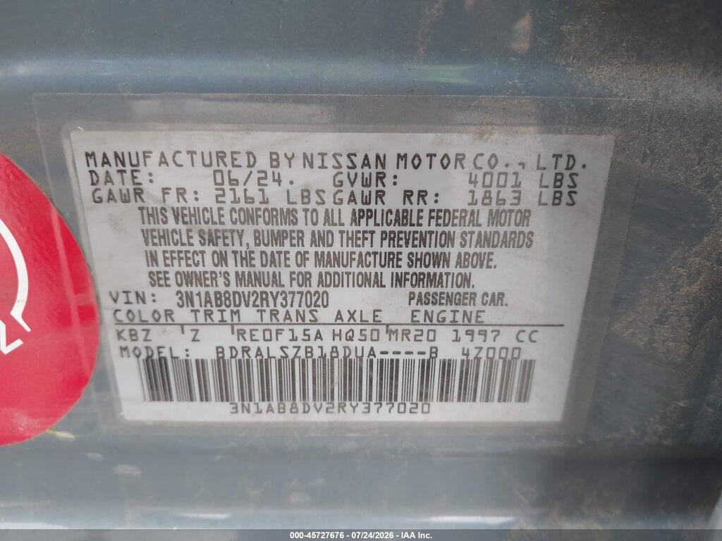 3N1AB8DV2RY377020 2024 NISSAN SENTRA photo no. 9