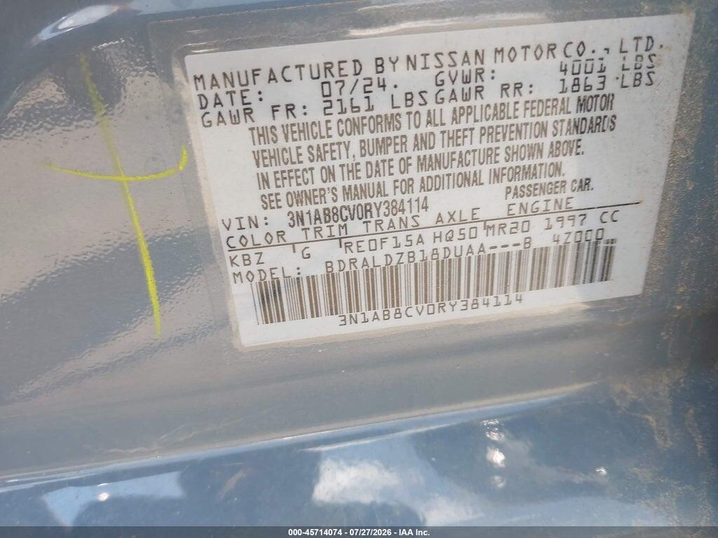 3N1AB8CV0RY384114 2024 NISSAN SENTRA photo no. 9
