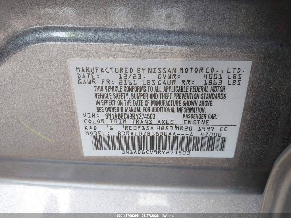 3N1AB8CV9RY274503 2024 NISSAN SENTRA photo no. 9