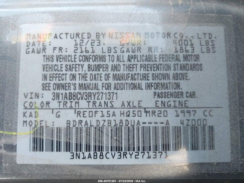3N1AB8CV3RY271371 2024 NISSAN SENTRA photo no. 9