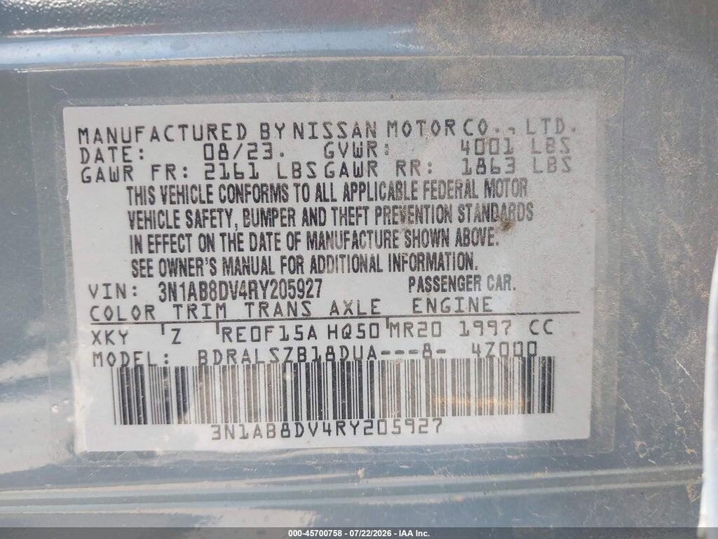 3N1AB8DV4RY205927 2024 NISSAN SENTRA photo no. 9