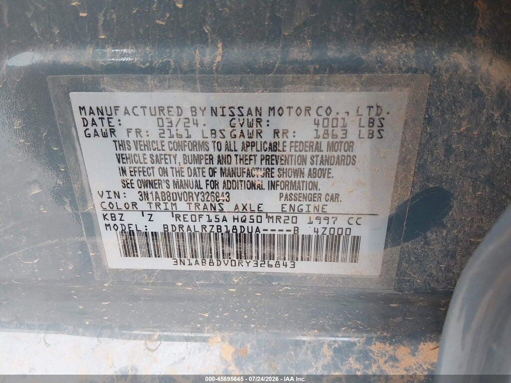 3N1AB8DV0RY326843 2024 NISSAN SENTRA photo no. 9