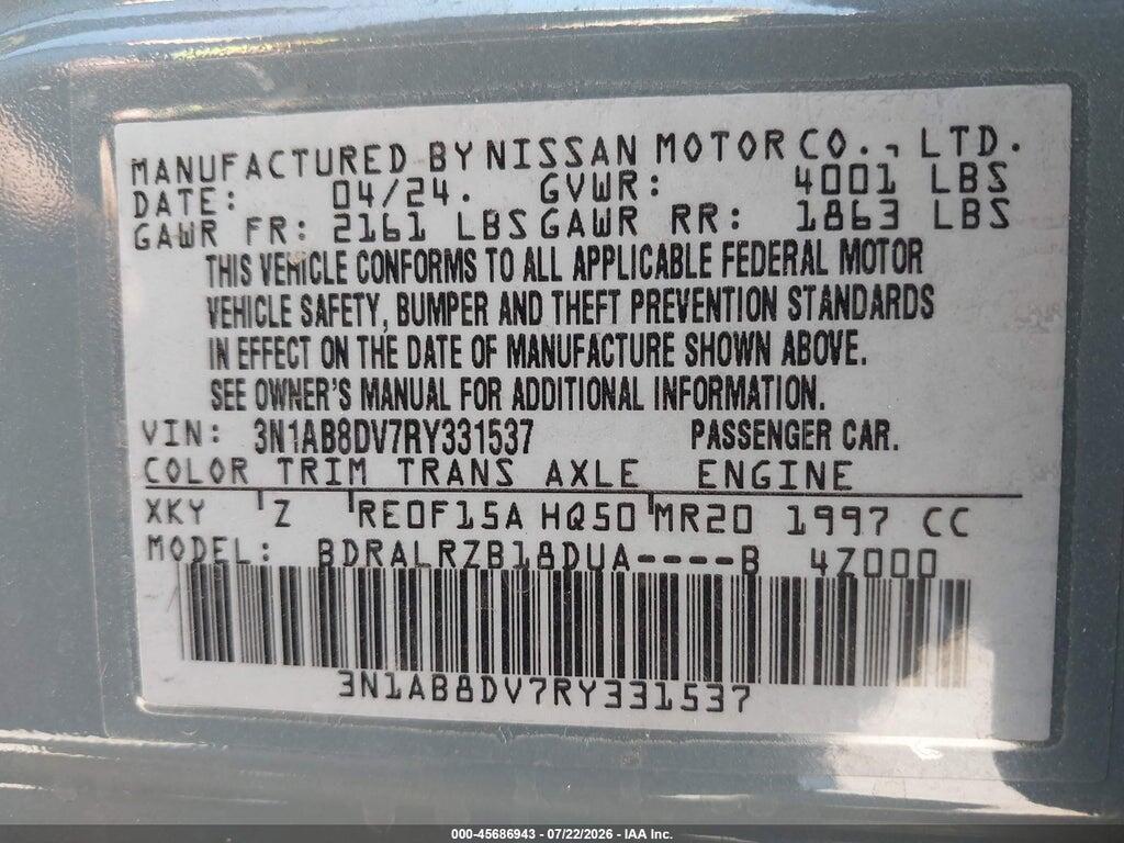 3N1AB8DV7RY331537 2024 NISSAN SENTRA photo no. 9