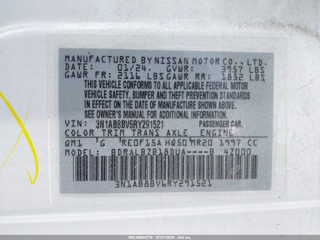 3N1AB8BV6RY291521 2024 NISSAN SENTRA photo no. 9