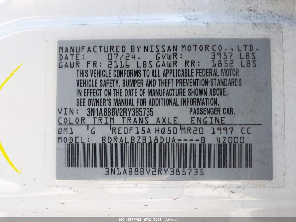 3N1AB8BV2RY385735 2024 NISSAN SENTRA photo no. 9