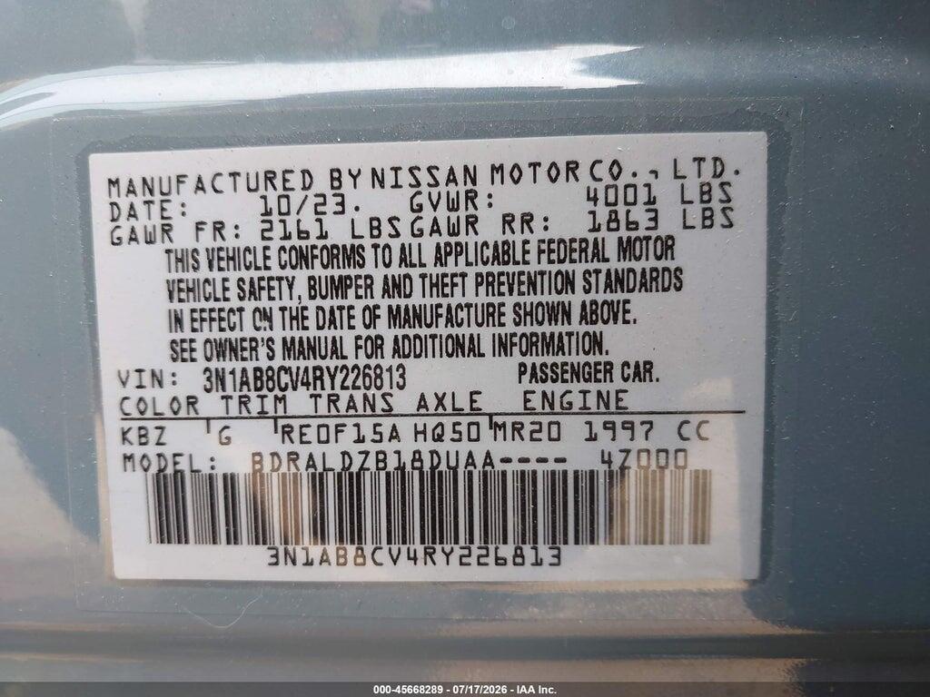 3N1AB8CV4RY226813 2024 NISSAN SENTRA photo no. 9
