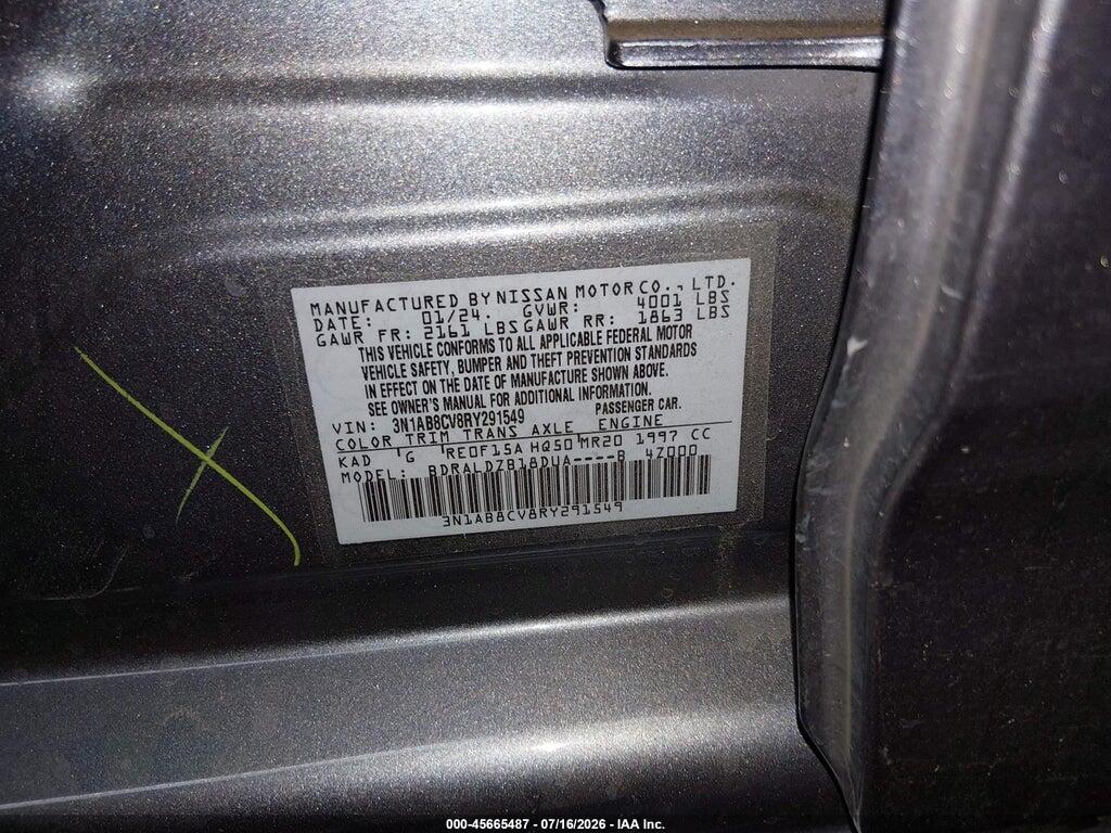 3N1AB8CV8RY291549 2024 NISSAN SENTRA photo no. 9