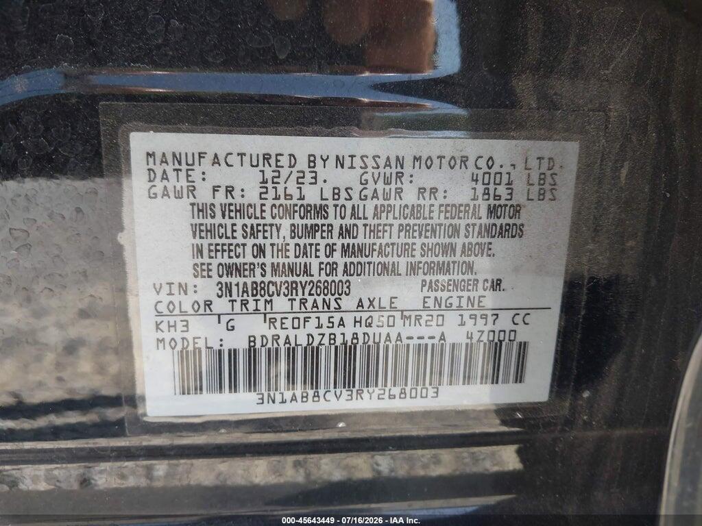 3N1AB8CV3RY268003 2024 NISSAN SENTRA photo no. 9