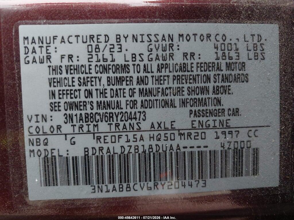 3N1AB8CV6RY204473 2024 NISSAN SENTRA photo no. 9