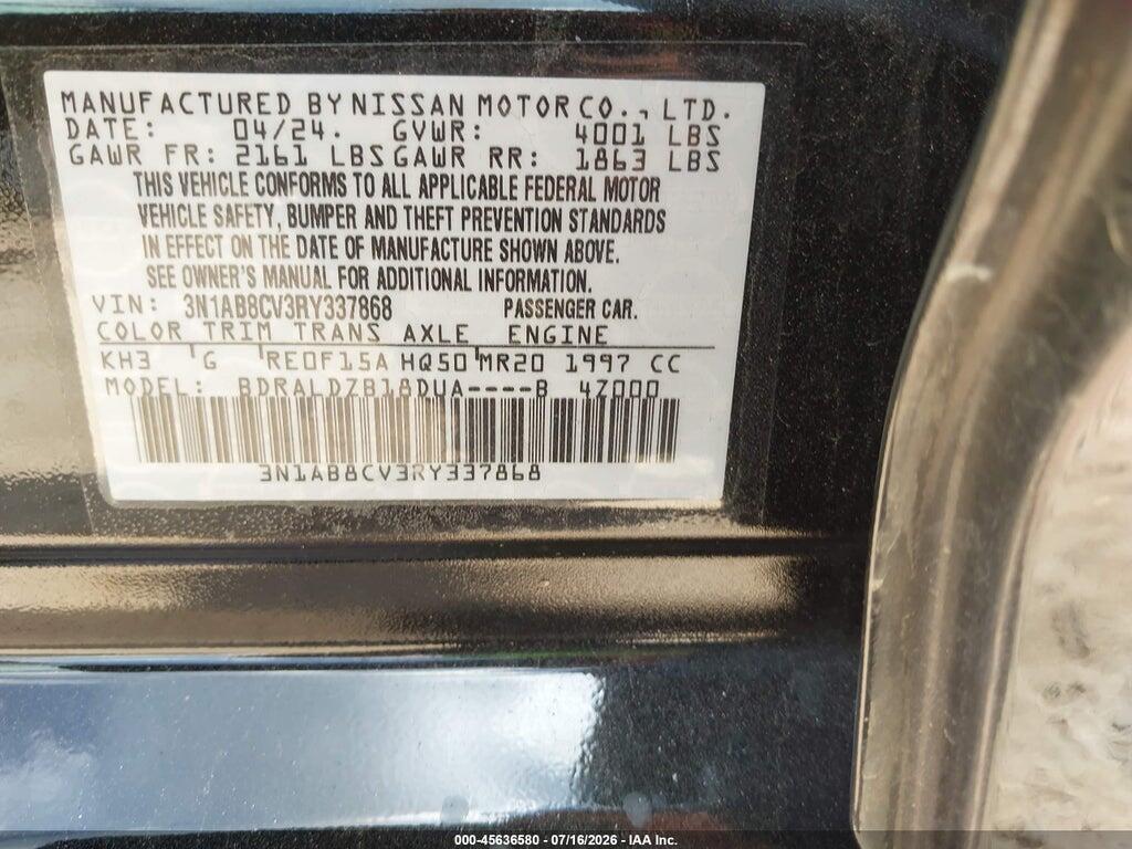 3N1AB8CV3RY337868 2024 NISSAN SENTRA photo no. 9