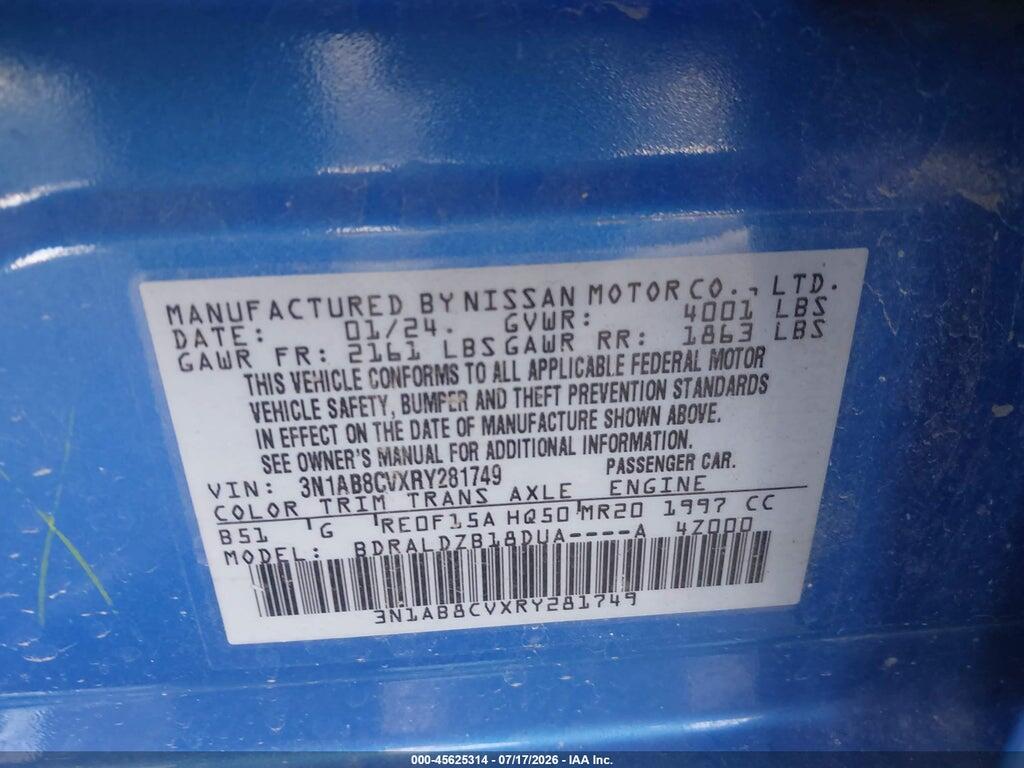 3N1AB8CVXRY281749 2024 NISSAN SENTRA photo no. 9