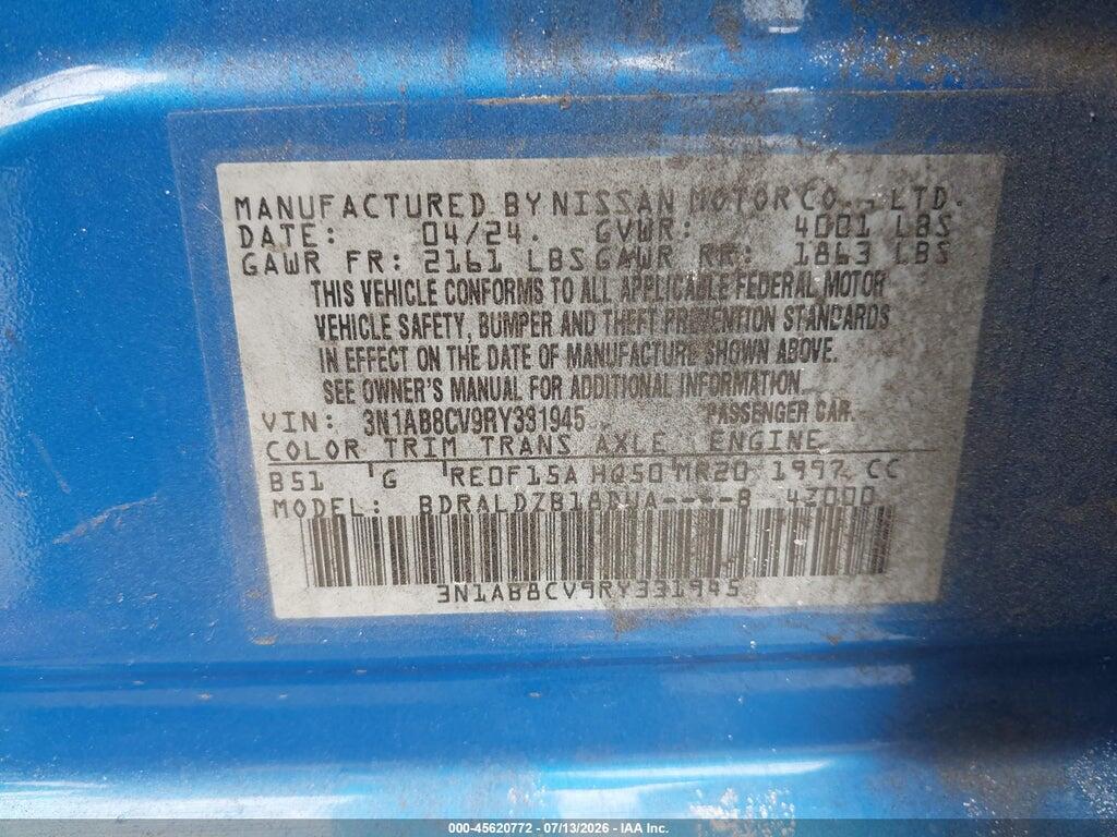 3N1AB8CV9RY331945 2024 NISSAN SENTRA photo no. 9