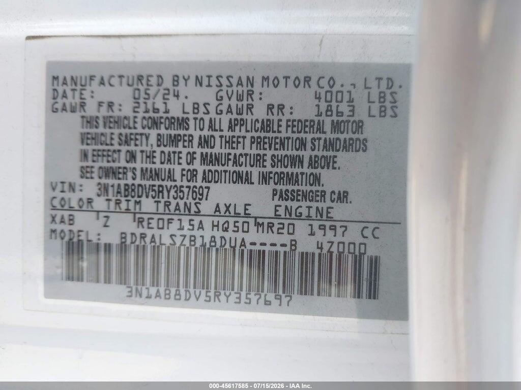 3N1AB8DV5RY357697 2024 NISSAN SENTRA photo no. 9