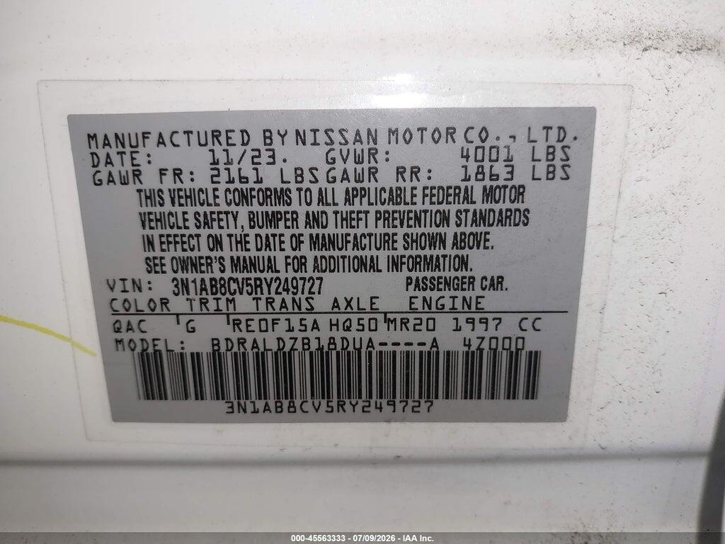 3N1AB8CV5RY249727 2024 NISSAN SENTRA photo no. 9