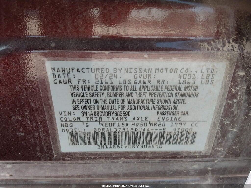 3N1AB8CV0RY305590 2024 NISSAN SENTRA photo no. 9
