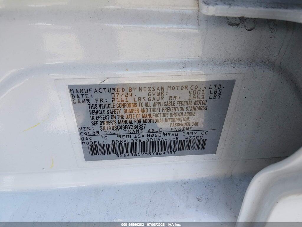 3N1AB8CV9RY384337 2024 NISSAN SENTRA photo no. 9
