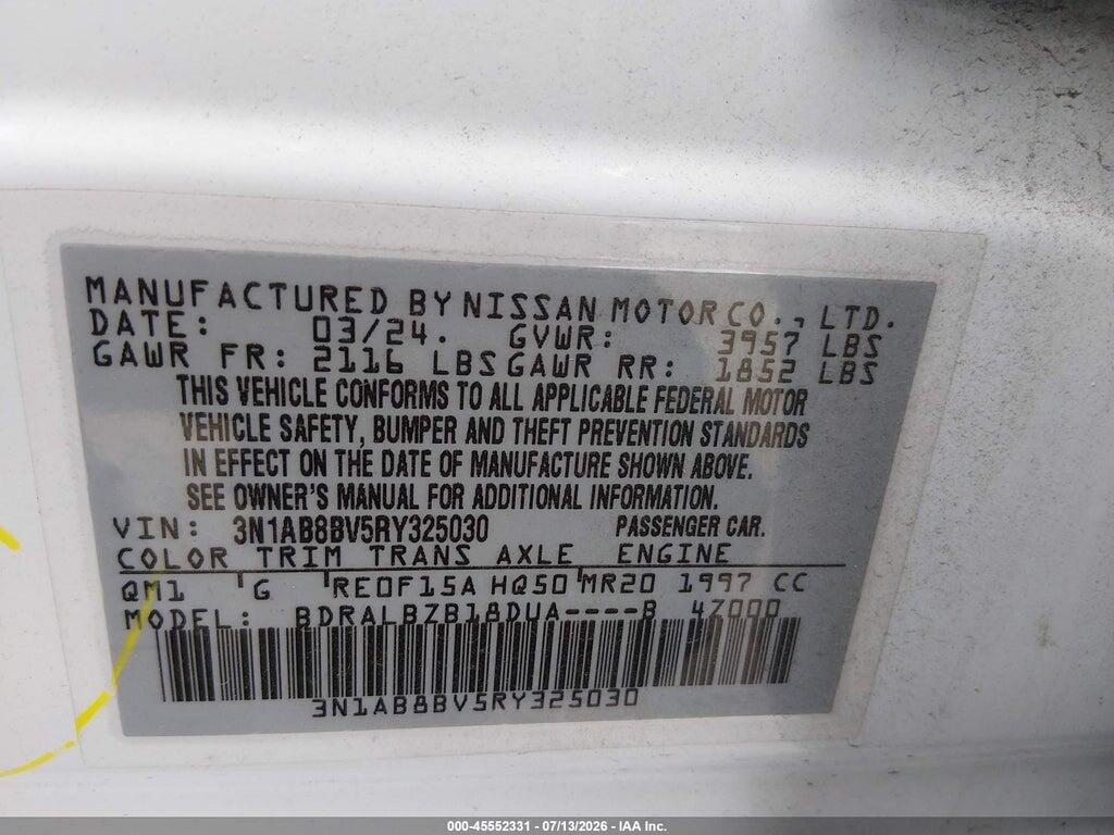 3N1AB8BV5RY325030 2024 NISSAN SENTRA photo no. 9