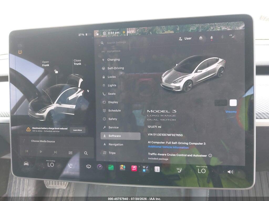 5YJ3E1EB7MF927650 2021 TESLA MODEL 3 photo no. 7