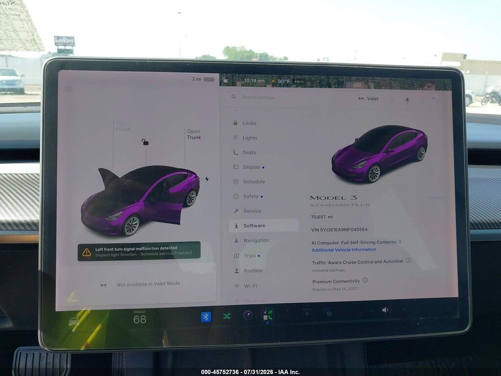 5YJ3E1EA9MF045564 2021 TESLA MODEL 3 photo no. 7