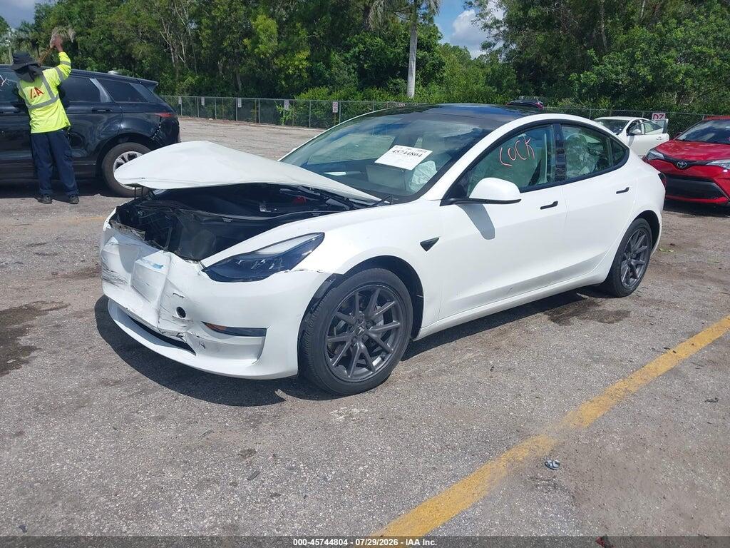 5YJ3E1EB2MF046838 2021 TESLA MODEL 3 photo no. 2