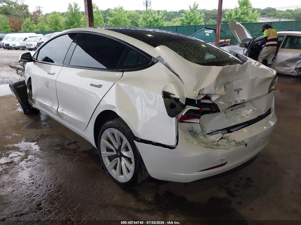 5YJ3E1EA1MF063749 2021 TESLA MODEL 3 photo no. 3