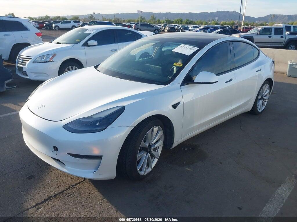 5YJ3E1EA0MF871834 2021 TESLA MODEL 3 photo no. 2