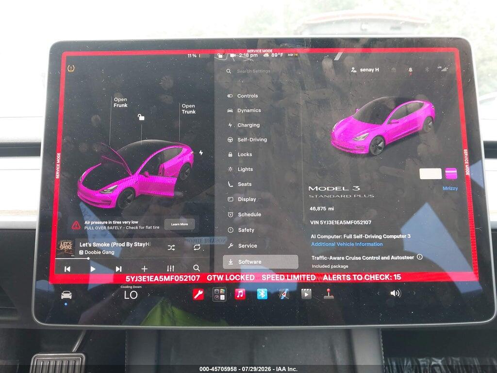 5YJ3E1EA5MF052107 2021 TESLA MODEL 3 photo no. 7