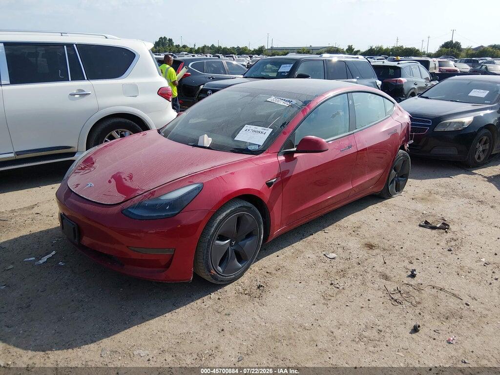 5YJ3E1EA2MF095402 2021 TESLA MODEL 3 photo no. 2