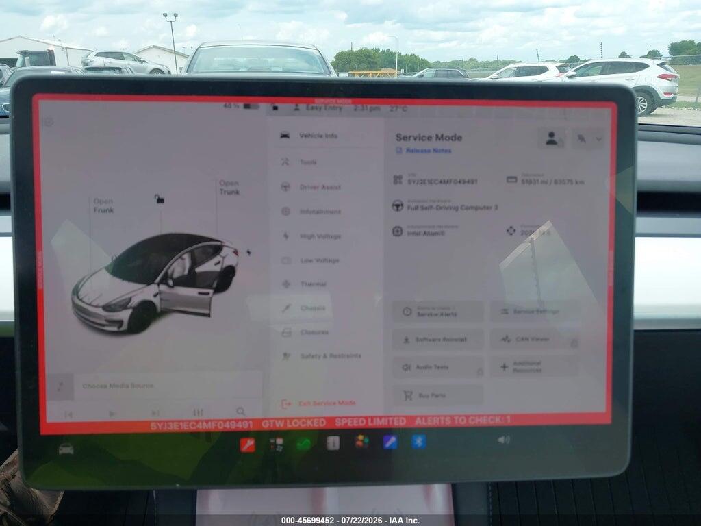 5YJ3E1EC4MF049491 2021 TESLA MODEL 3 photo no. 7