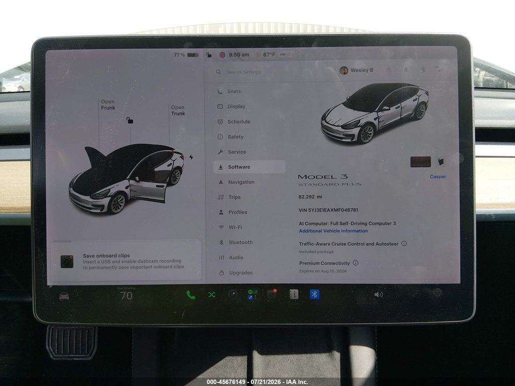 5YJ3E1EAXMF048781 2021 TESLA MODEL 3 photo no. 7