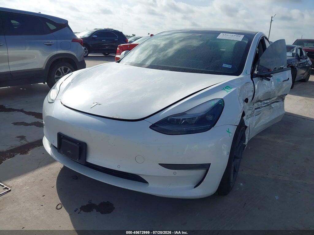 5YJ3E1EA2MF027438 2021 TESLA MODEL 3 photo no. 2