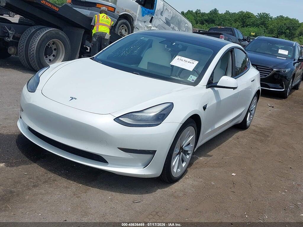 5YJ3E1EB2MF919200 2021 TESLA MODEL 3 photo no. 2